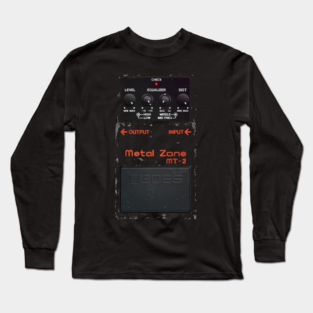 Metal Zone Distressed Long Sleeve T-Shirt by FullmetalV